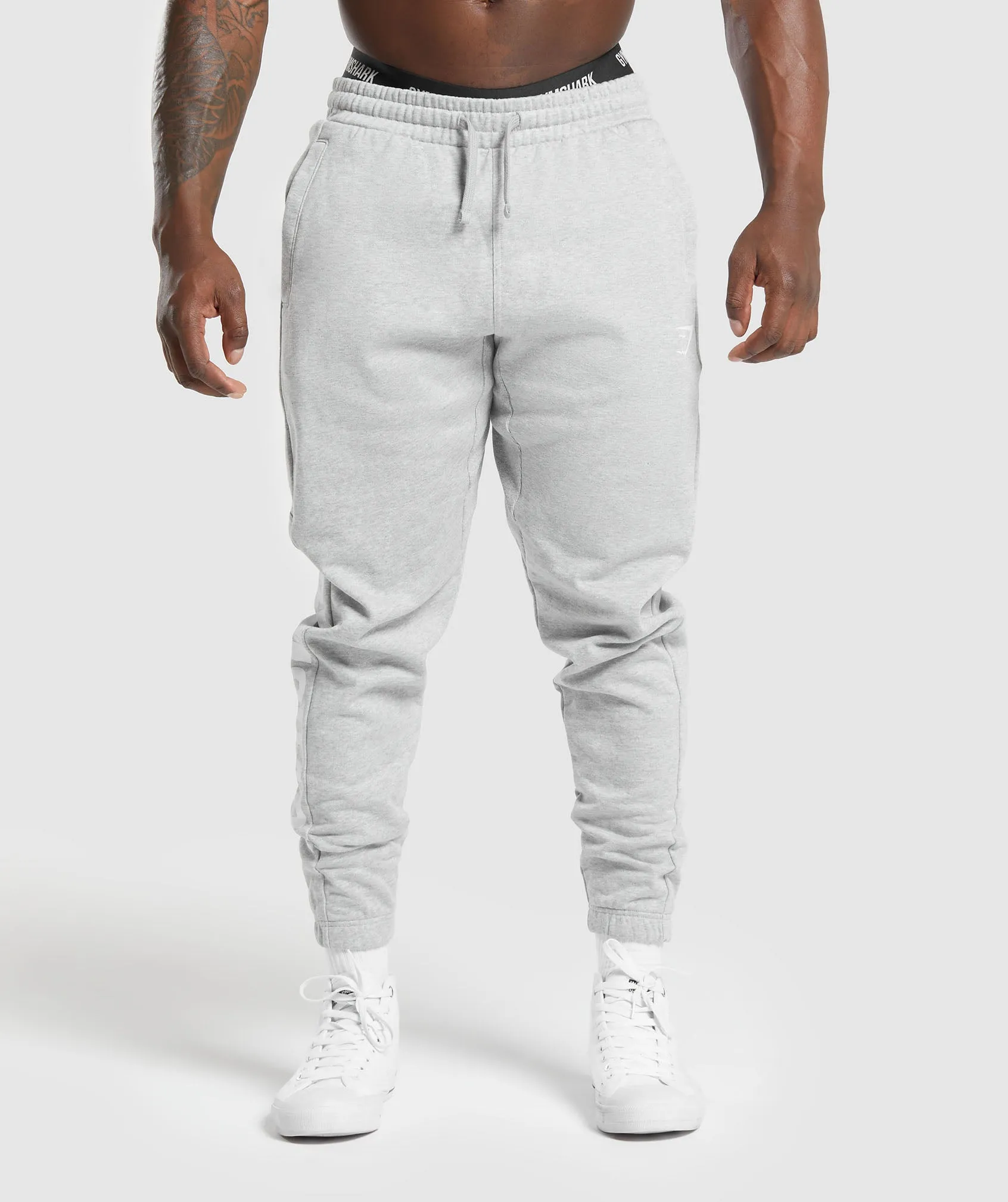 Gymshark Power Joggers - Light Grey Core Marl