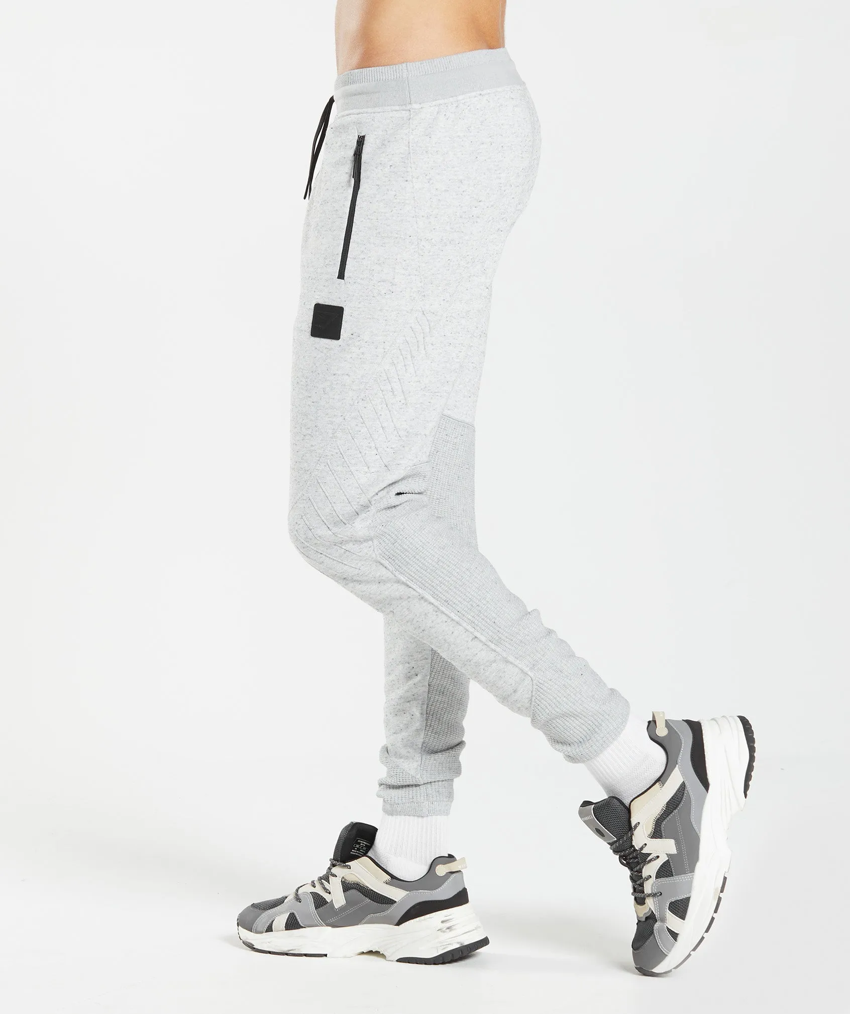 Gymshark Retake Knit Joggers - Light Grey Marl