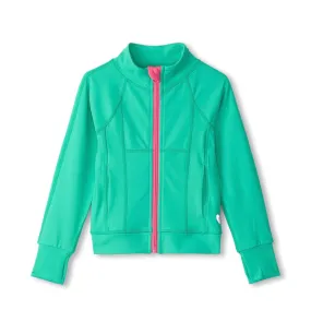 Hatley Girls Aqua Green Active Jacket