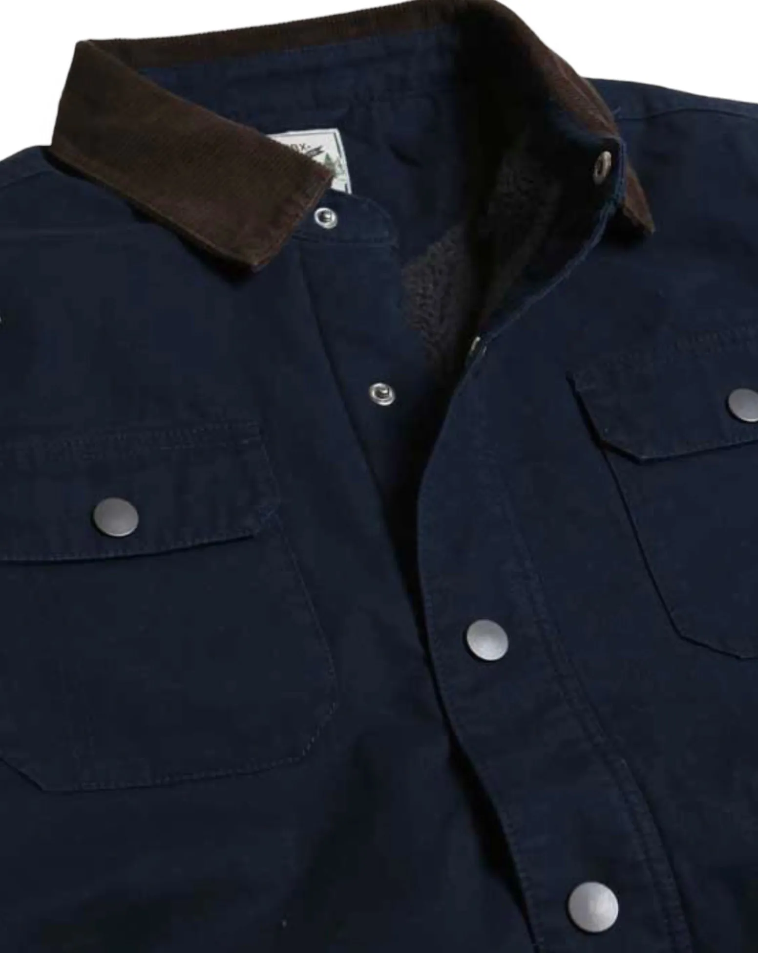 Heavy Canvas Sherpa Lining Bomber Jacket- Navy