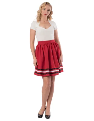 High Tide Gathered Skirt in Red