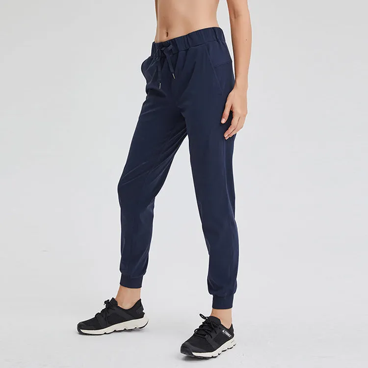 High Waisted Drawstring Side Pocket Sweatpants