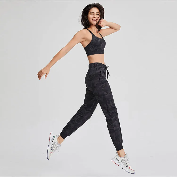 High Waisted Drawstring Side Pocket Sweatpants