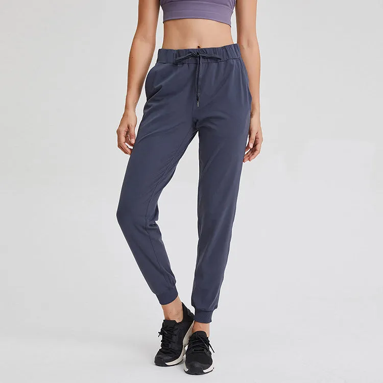 High Waisted Drawstring Side Pocket Sweatpants