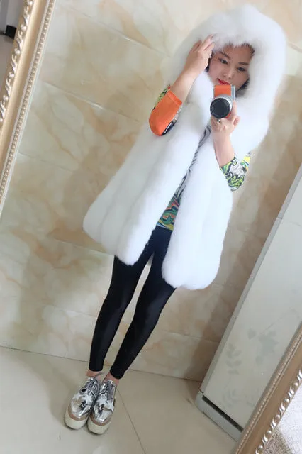 Hooded Fur Coat