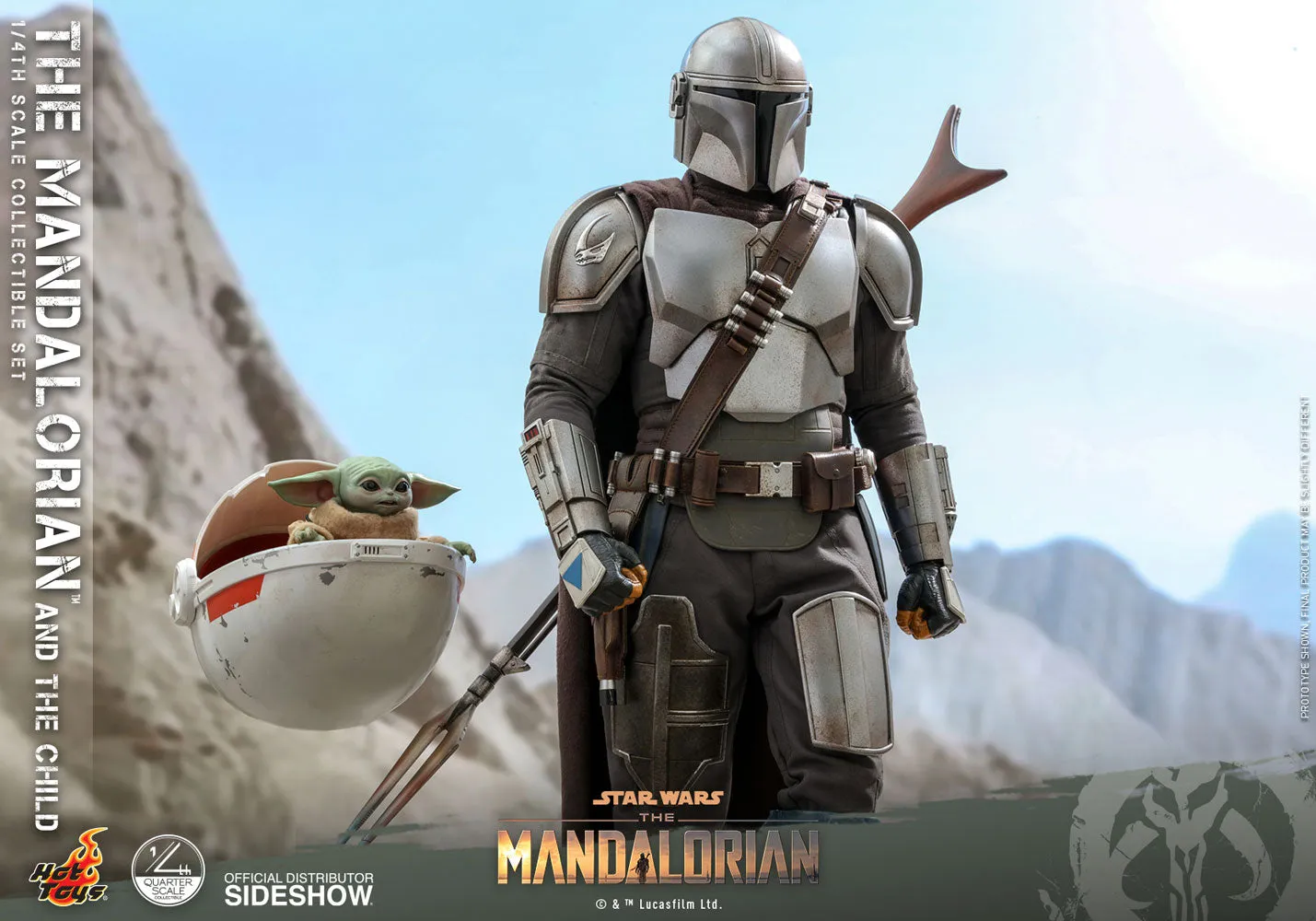 Hot Toys Mandalorian and The Child 1/4 Scale Figure Set (Display Piece)