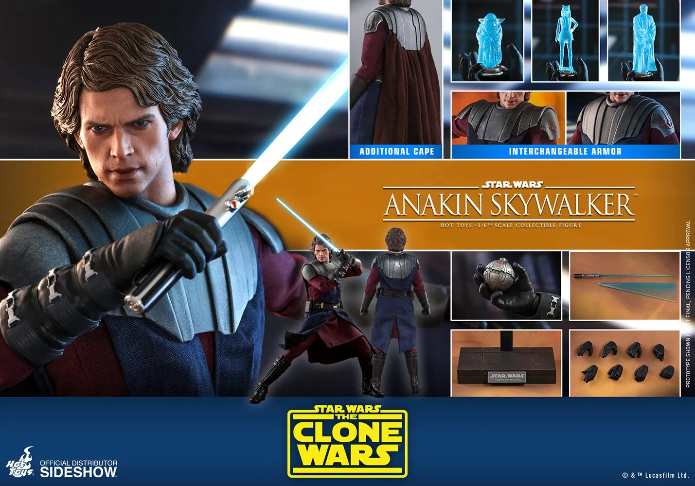 Hot Toys Television Masterpiece 1/6 Scale Figure - Anakin Skywalker (The Clone Wars)