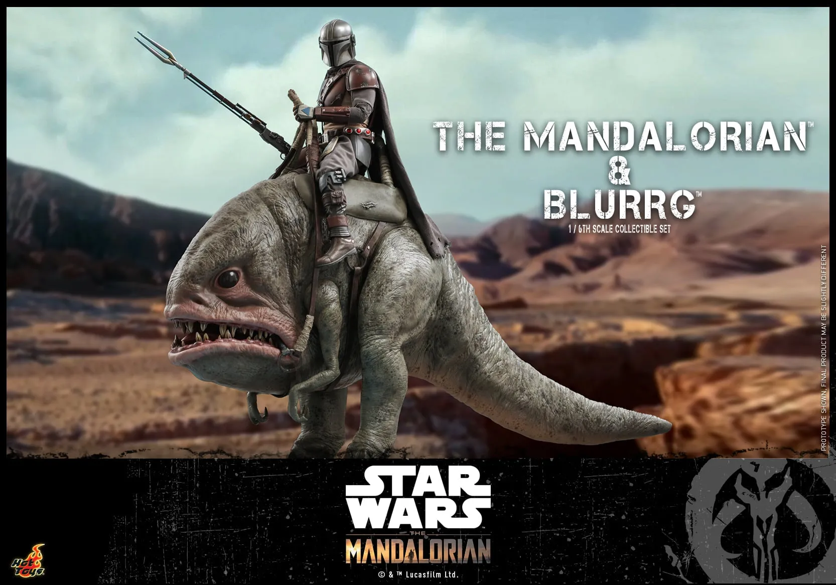 Hot Toys - TMS046 - Star Wars: The Mandalorian - 1/6th scale Mandalorian & Blurrg Collectible Set