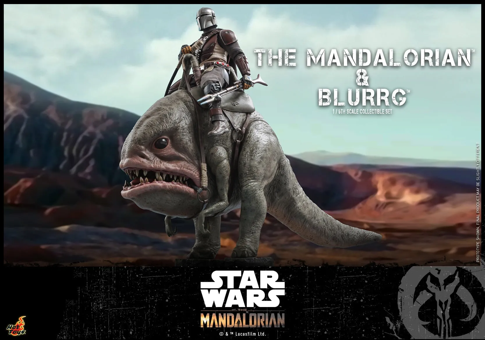 Hot Toys - TMS046 - Star Wars: The Mandalorian - 1/6th scale Mandalorian & Blurrg Collectible Set