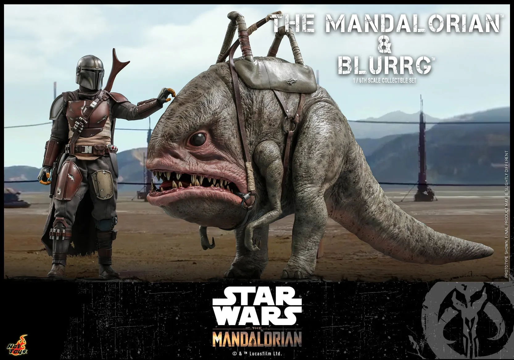 Hot Toys - TMS046 - Star Wars: The Mandalorian - 1/6th scale Mandalorian & Blurrg Collectible Set