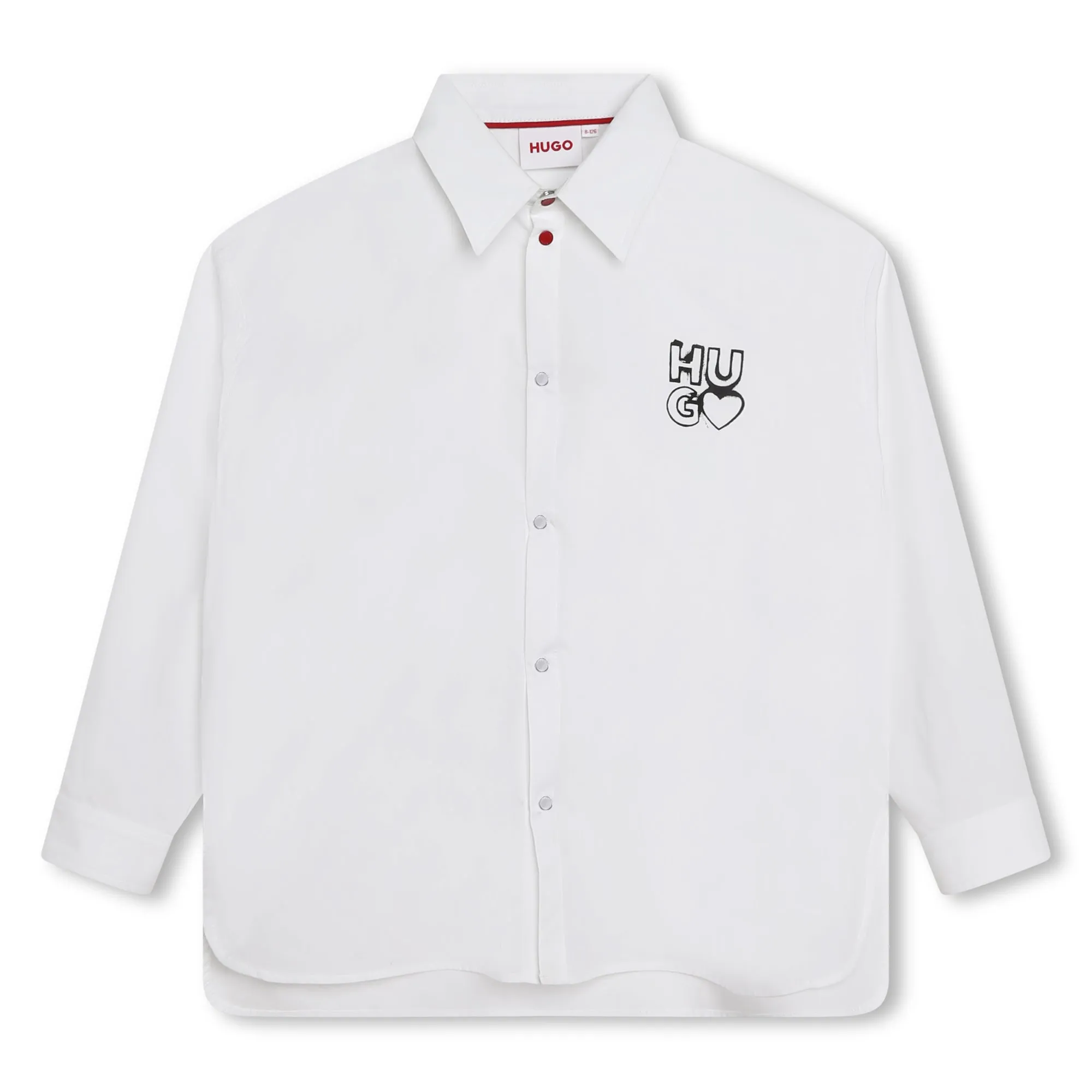 Hugo Kids Long Sleeve Shirt - White