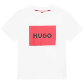 Hugo Kids Short Sleeve T-Shirt - White