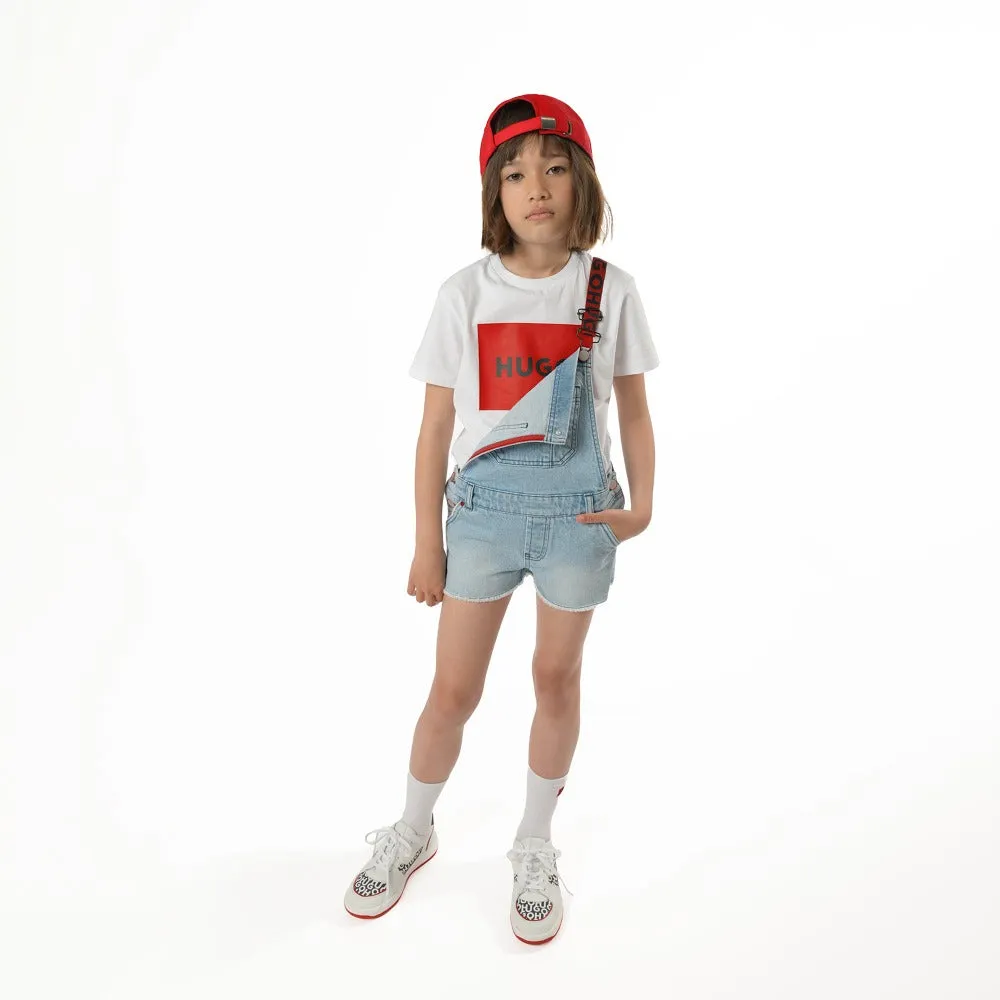 Hugo Kids Short Sleeve T-Shirt - White