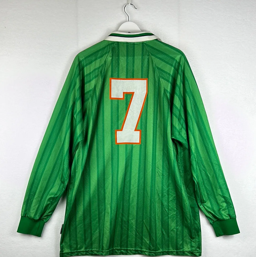 Ireland 1996 Match Worn/ Player Issue Home Shirt - Vintage Long Sleeve Shirt