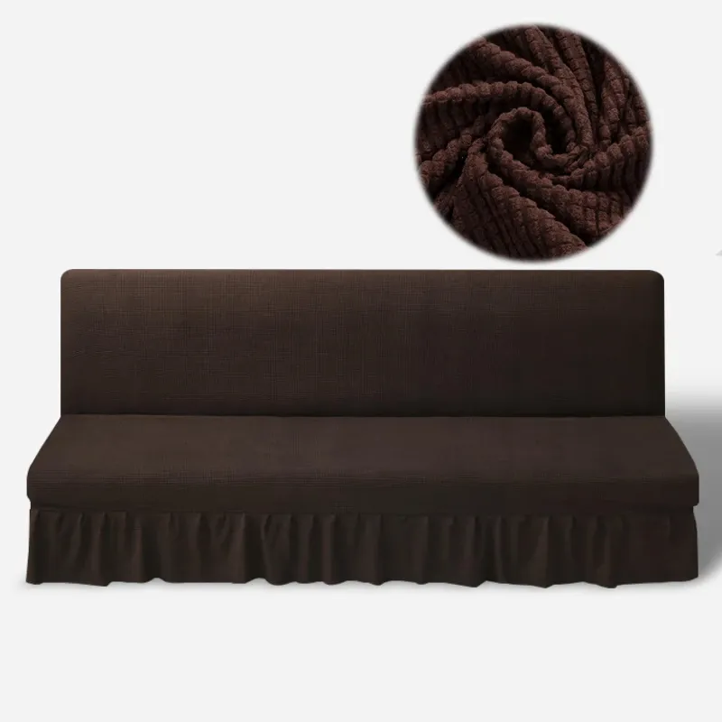 Jacquard Fabric Elastic Armrestless Sofa Bed Cover