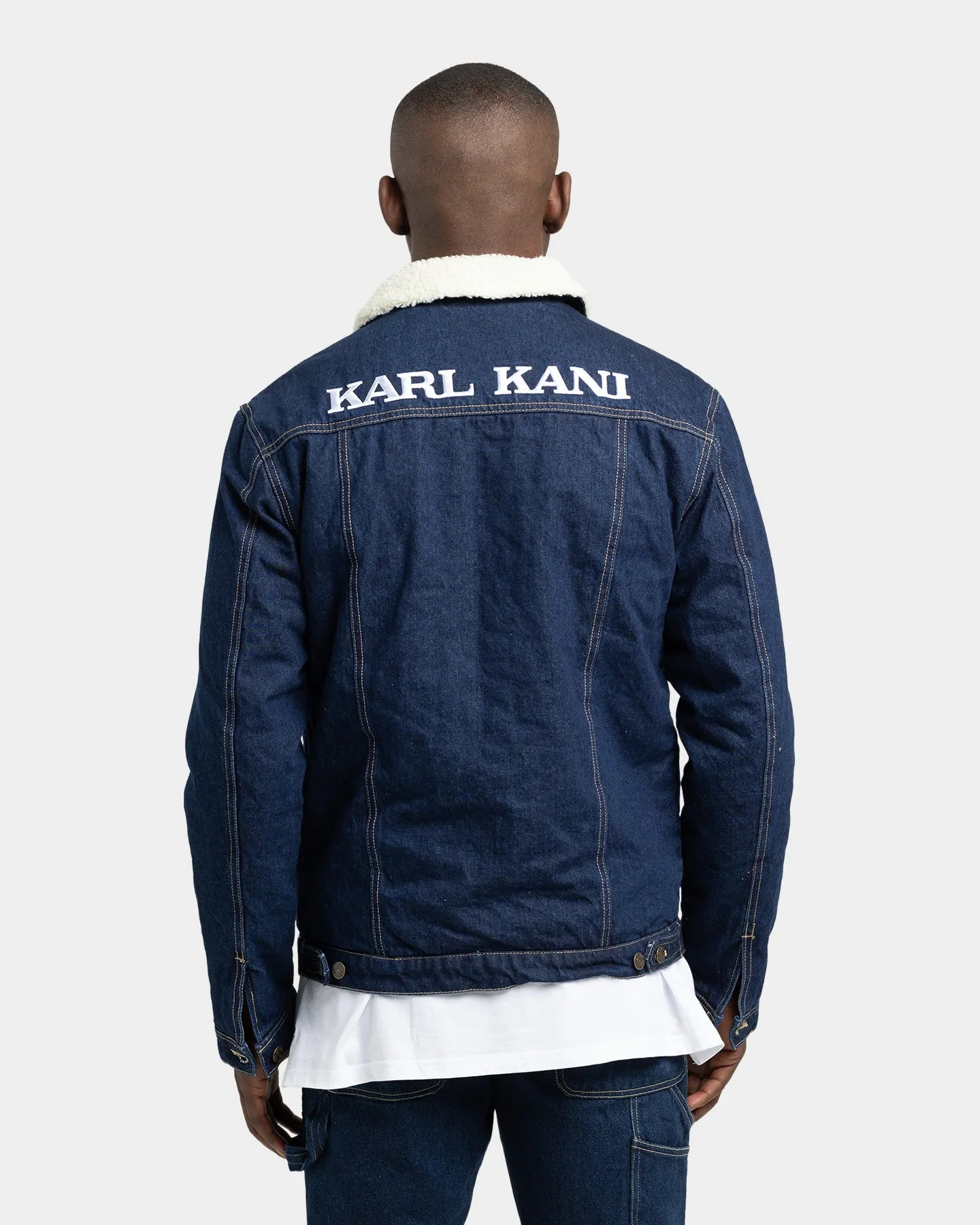 Karl Kani Retro Rinsed Denim Jacket Dark Blue