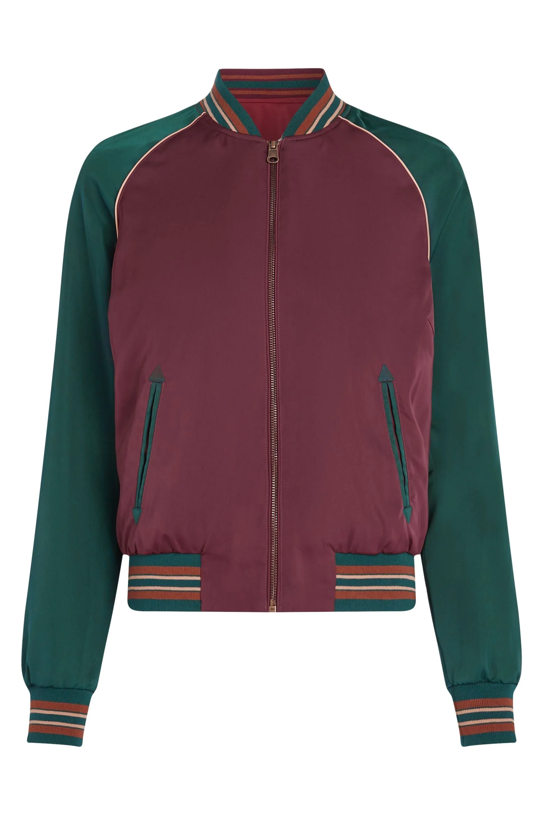 King Louie bomber jacket dazy windsor red