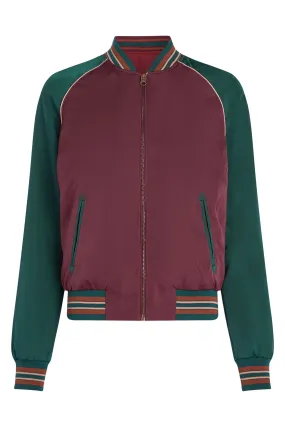 King Louie bomber jacket dazy windsor red