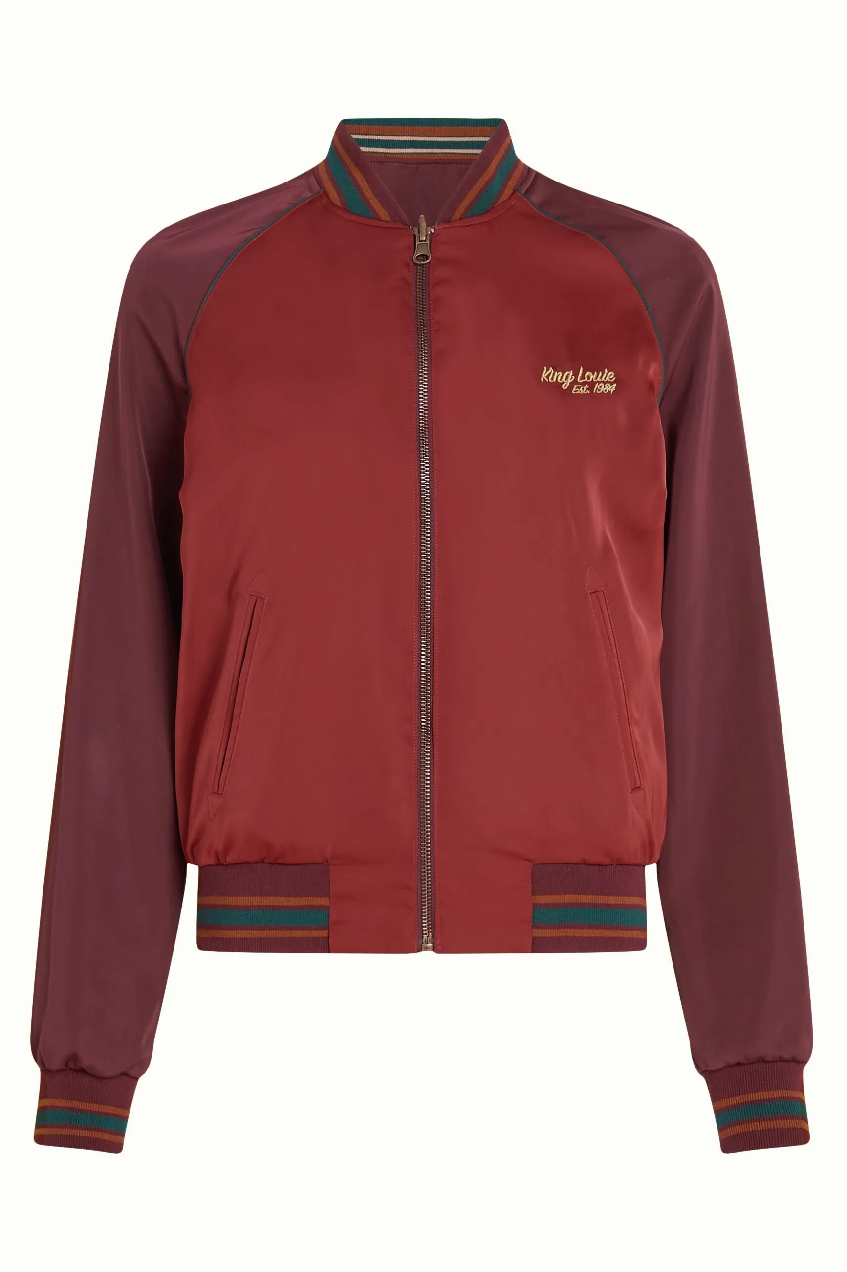 King Louie bomber jacket dazy windsor red