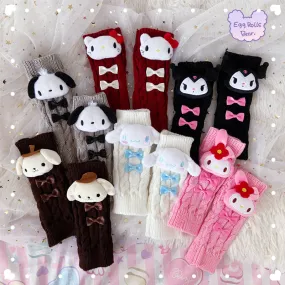 Kitty Purple Devil Melody Cinnamon Dog Winter Arm Leg Warmers