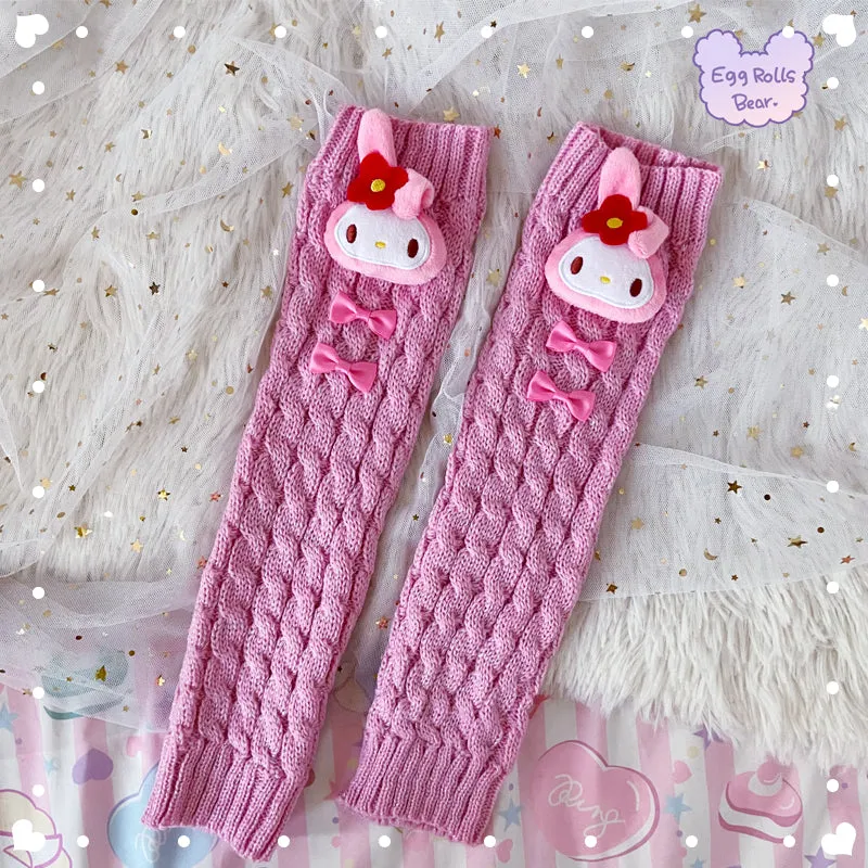 Kitty Purple Devil Melody Cinnamon Dog Winter Arm Leg Warmers