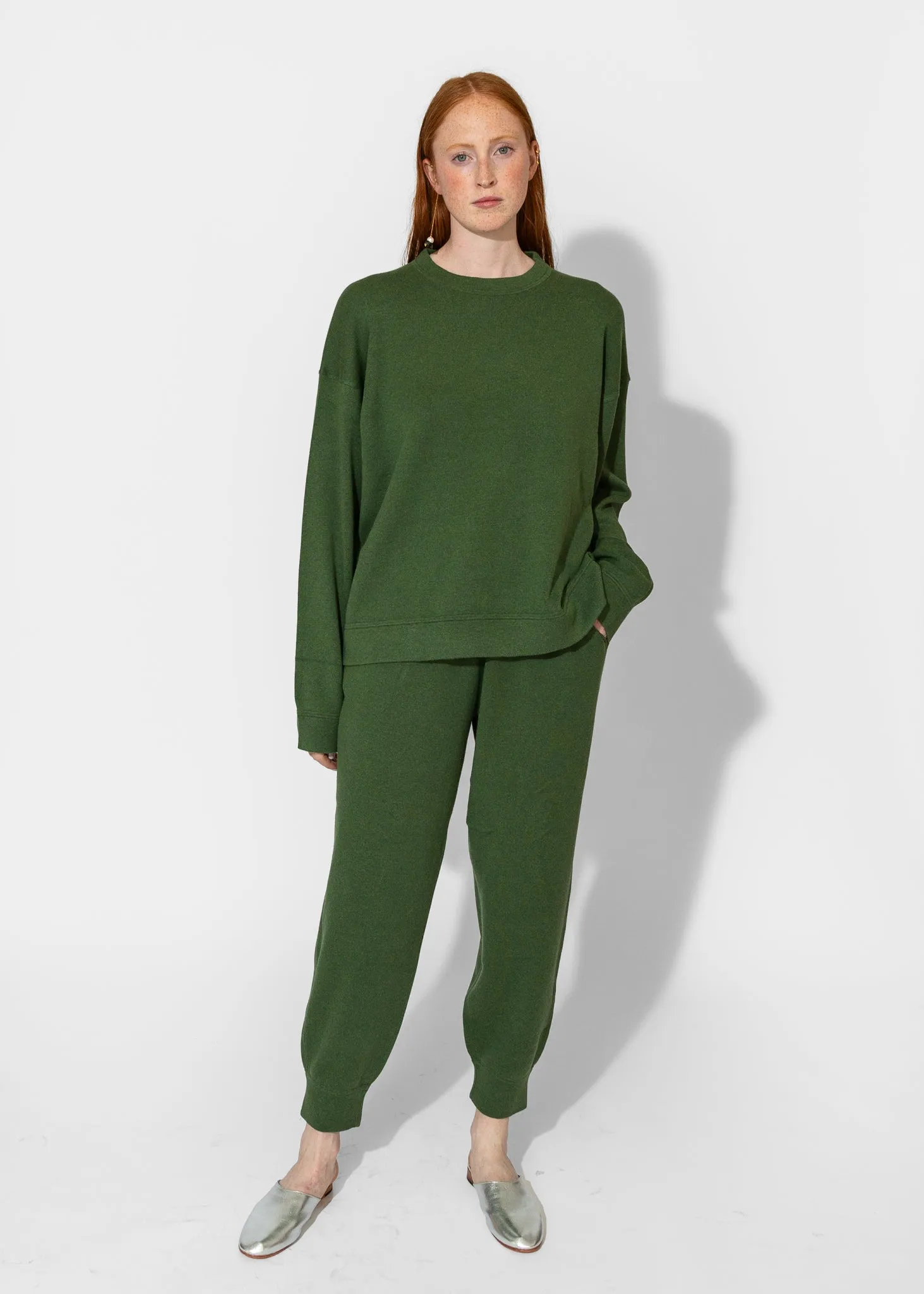 Knit Sweatpants in Pine