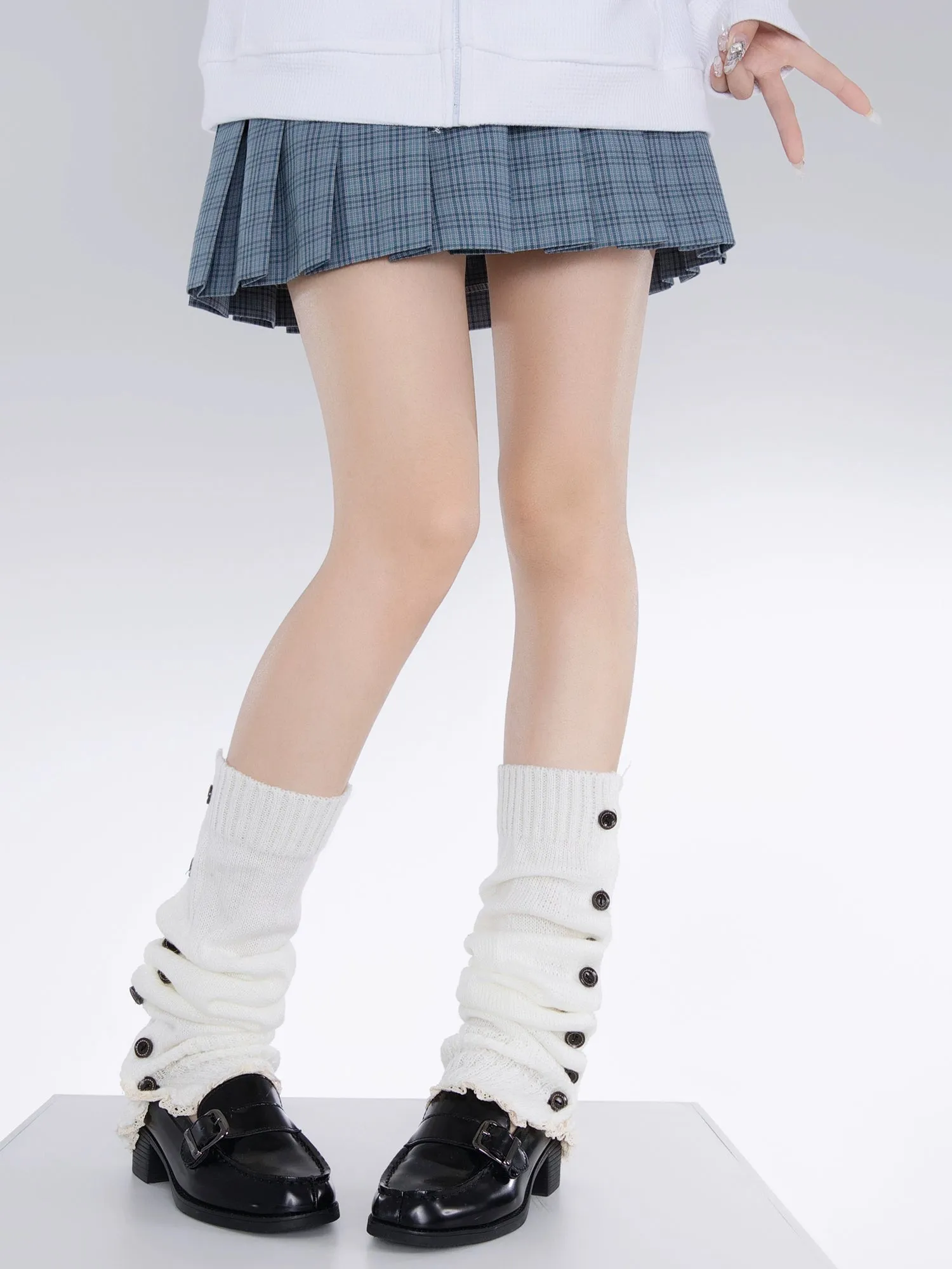 Lace Whirl Japanese Cute Girl JK Uniform Leg Warmers