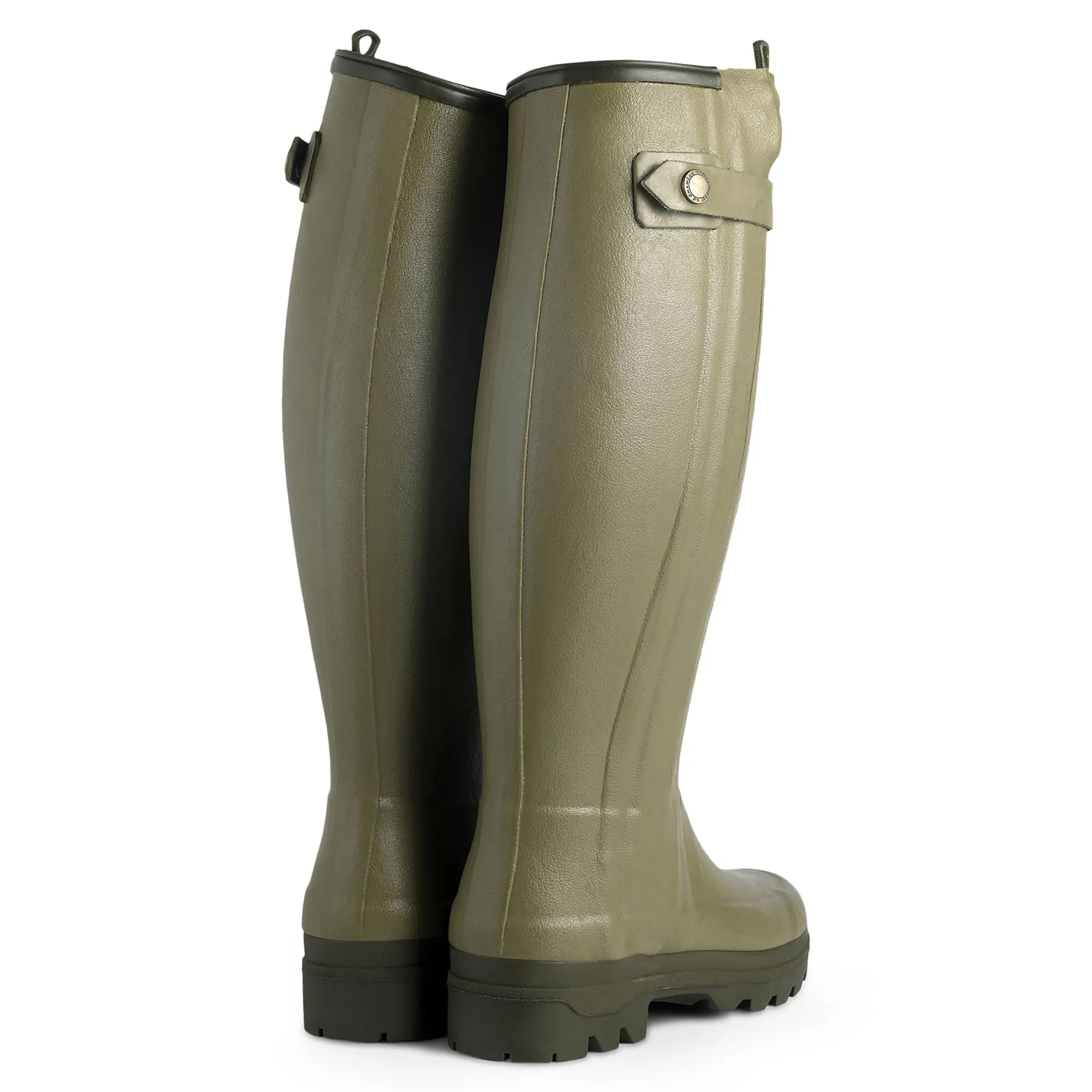 LE CHAMEAU Chasseur Boots - Ladies Leather Lined Full Zip - Iconic Green