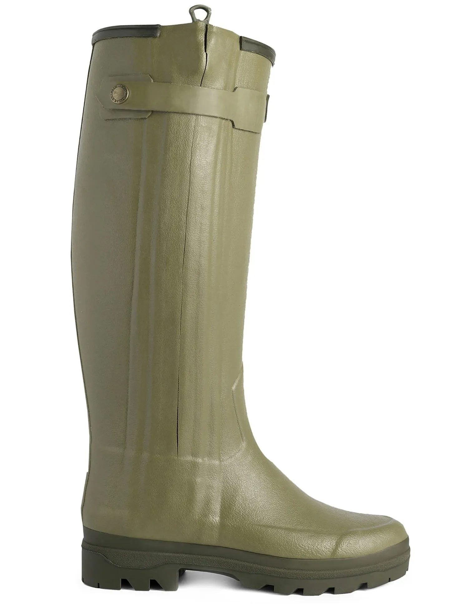 LE CHAMEAU Chasseur Boots - Ladies Leather Lined Full Zip - Iconic Green