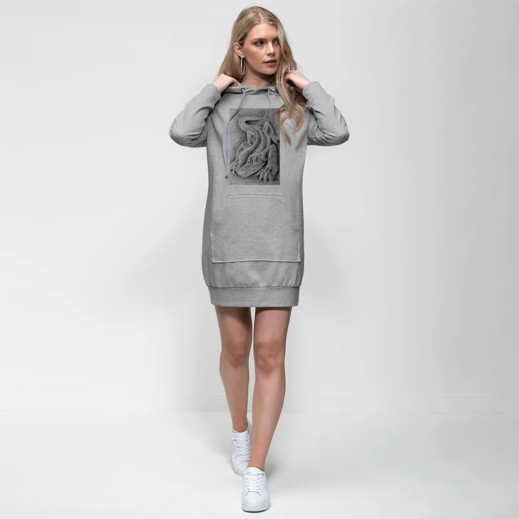 Lizzy the Lizard Premium Adult Hoodie Dress