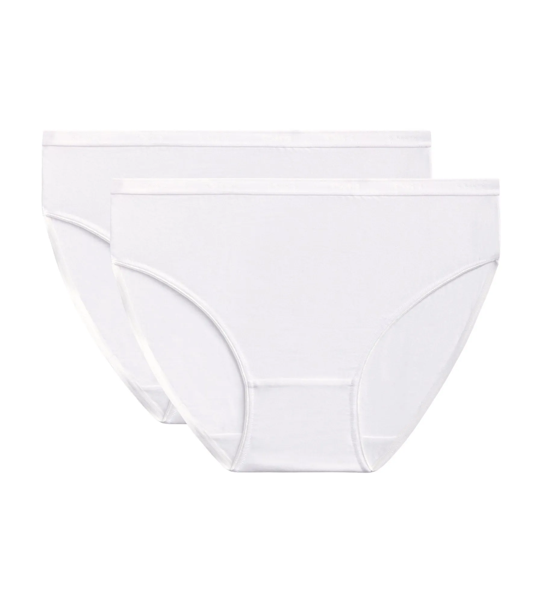 Lot de 2 slips femme en coton bio Blanc Dim Ecosmart