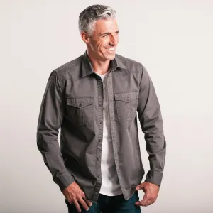 Maker Shirt Jacket – Slate Gray Heavy Weight Cotton Twill