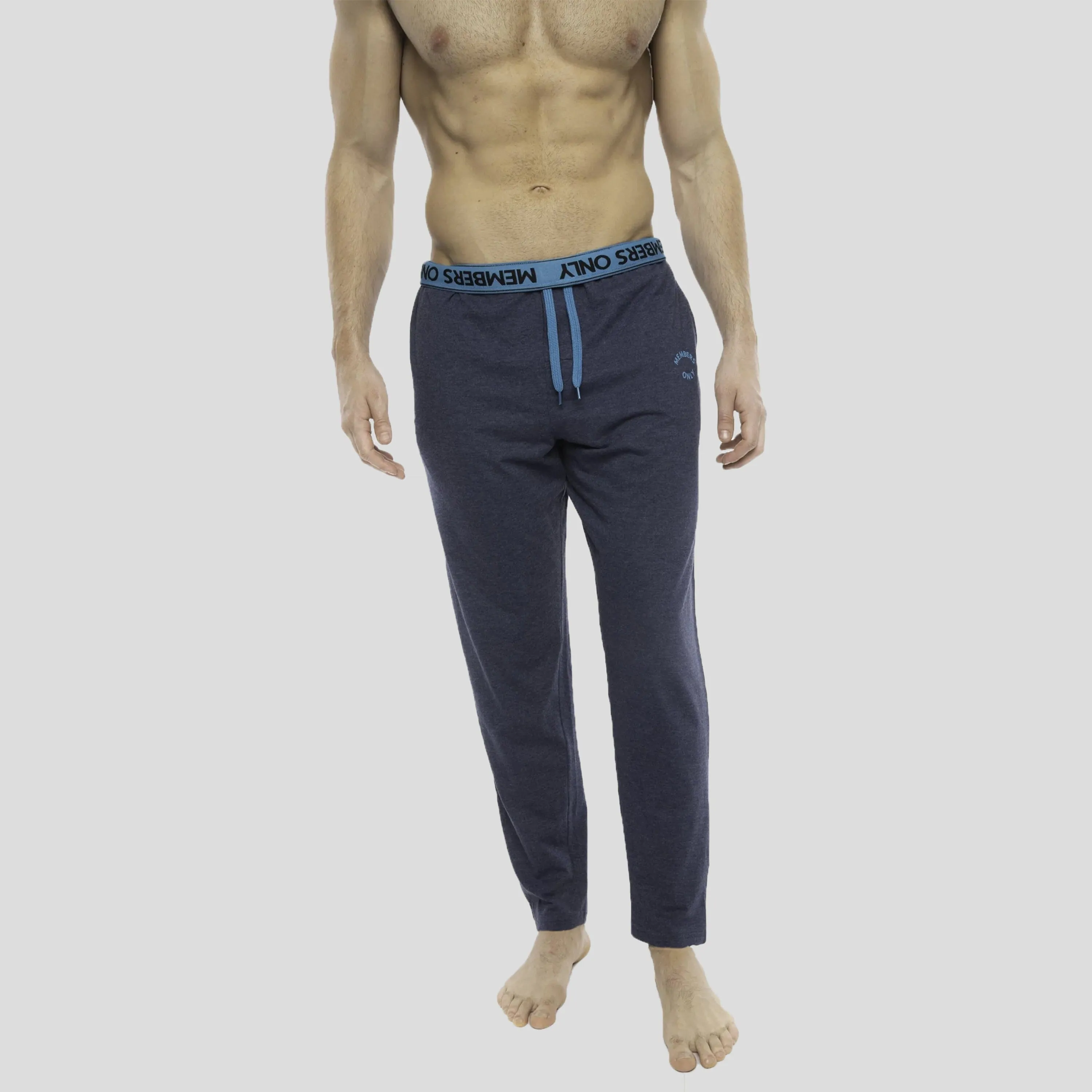 Members Only Members Only Heather Contrast Elastic Sleep Pants - Blue Turq