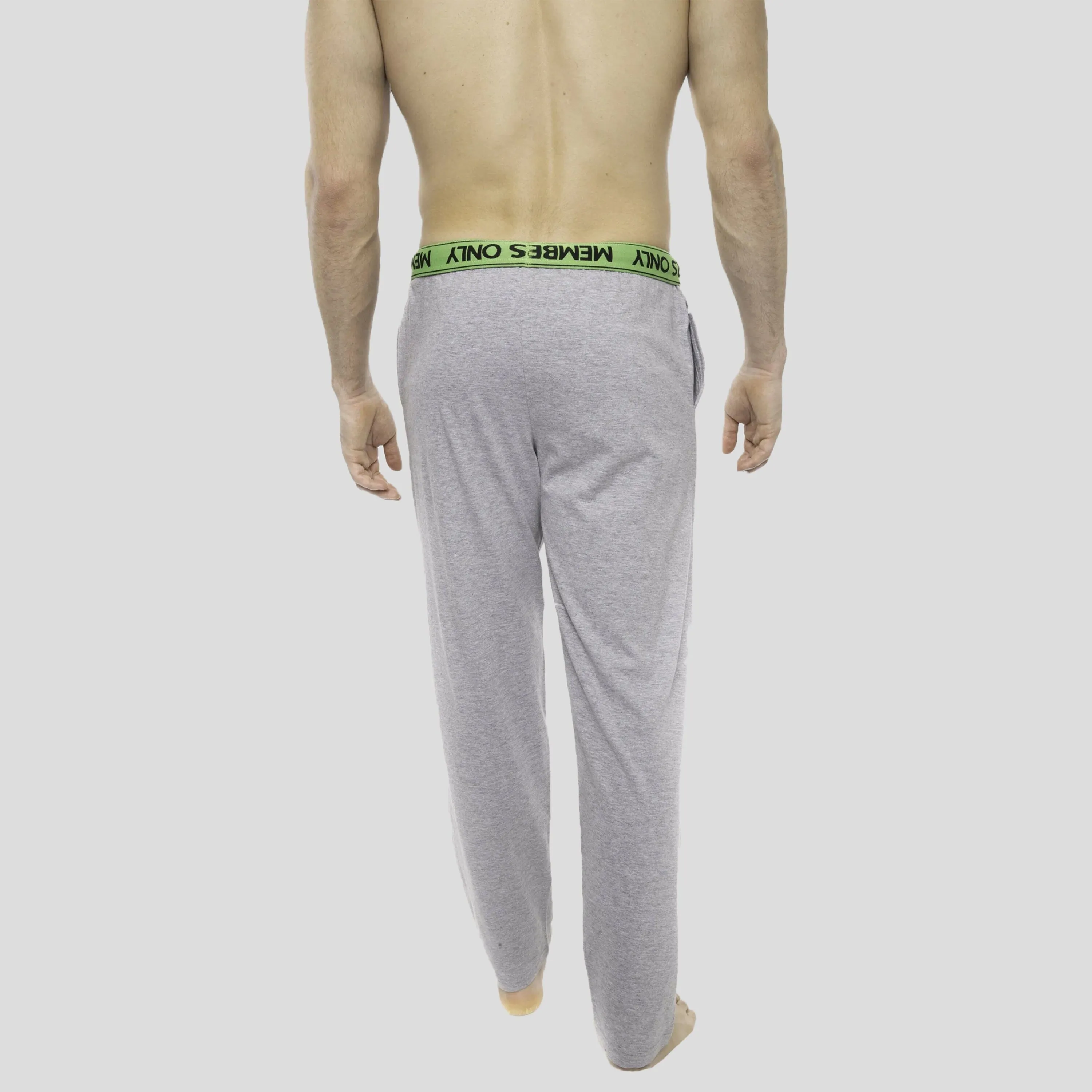 Members Only Members Only Heather Contrast Elastic Sleep Pants - Grey Green