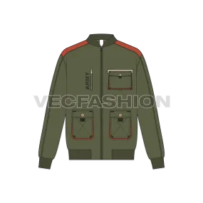 Mens Army Bomber Jacket