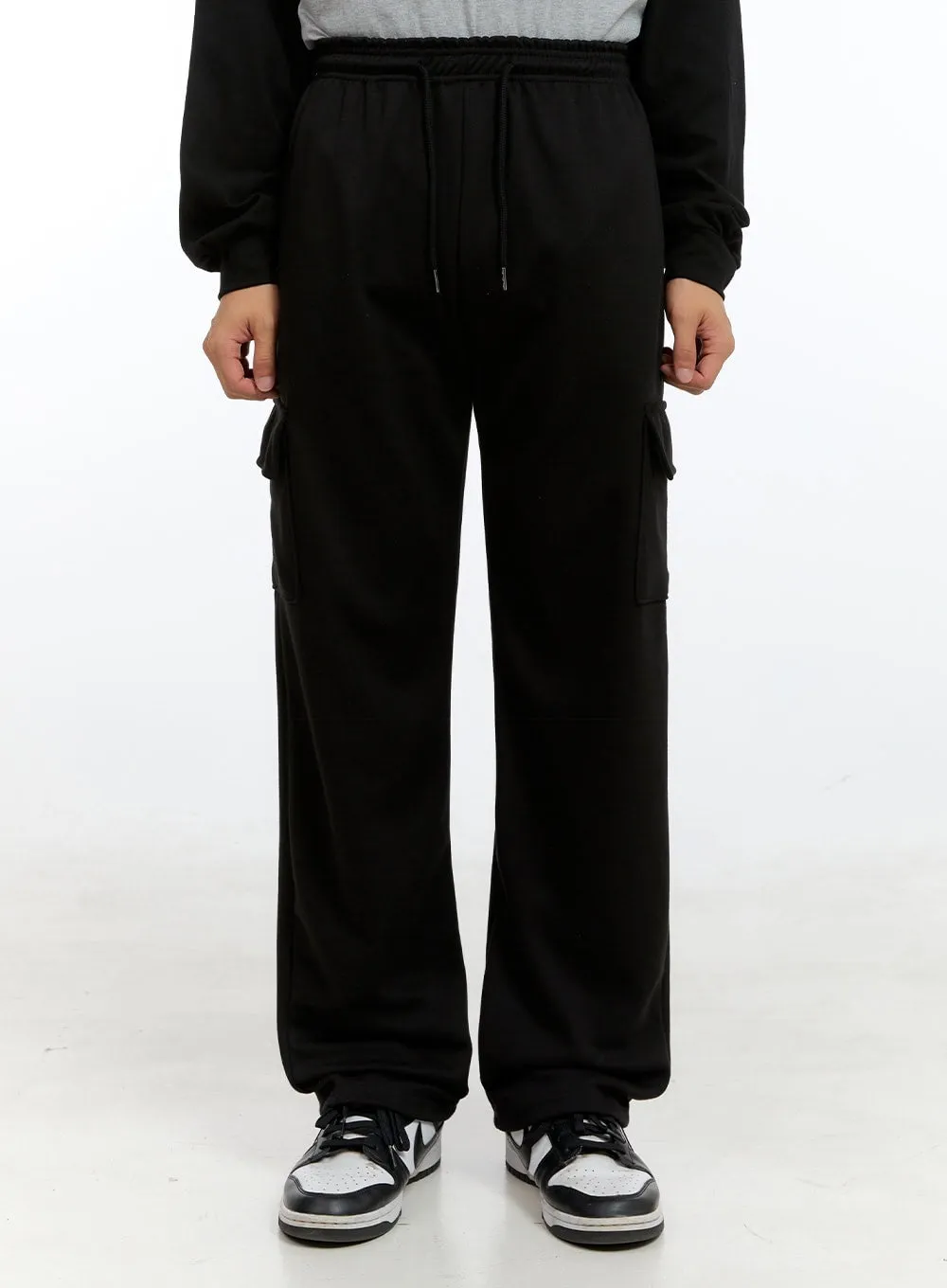 Men's Cargo Sweatpants (Black) IG416