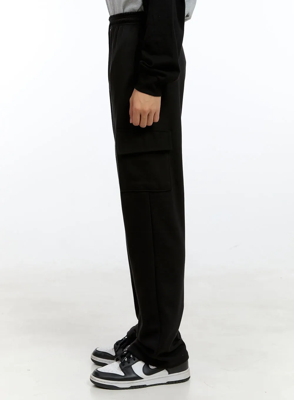 Men's Cargo Sweatpants (Black) IG416