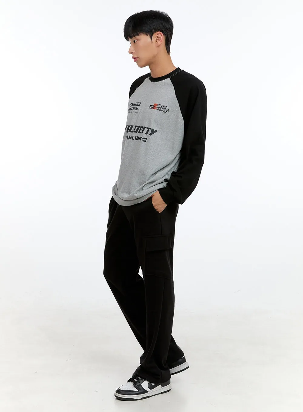 Men's Cargo Sweatpants (Black) IG416