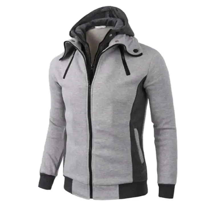 Men's Double Zipper Hoodie Jacket