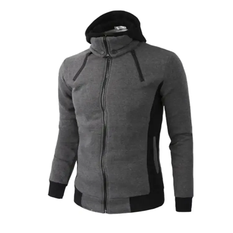 Men's Double Zipper Hoodie Jacket