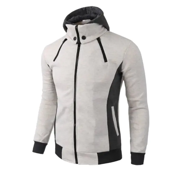 Men's Double Zipper Hoodie Jacket