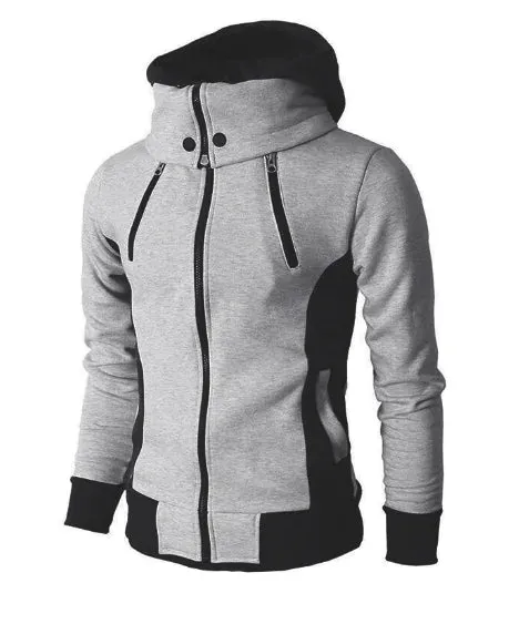 Men's Double Zipper Hoodie Jacket