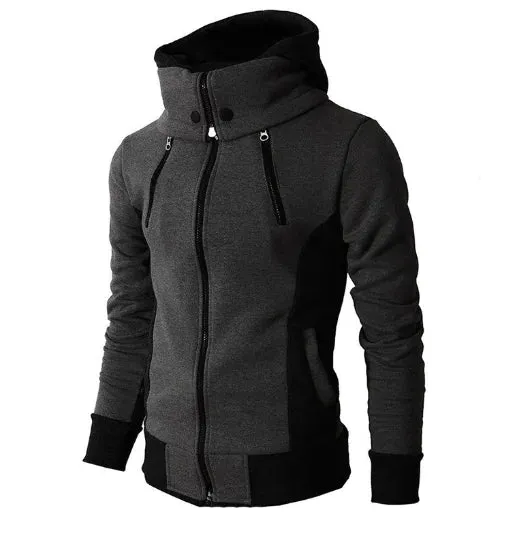 Men's Double Zipper Hoodie Jacket