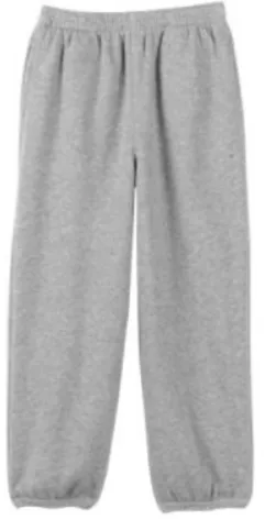 Men's Fleece Sweatpants, Elastic Waist, No Drawstring, No Pockets