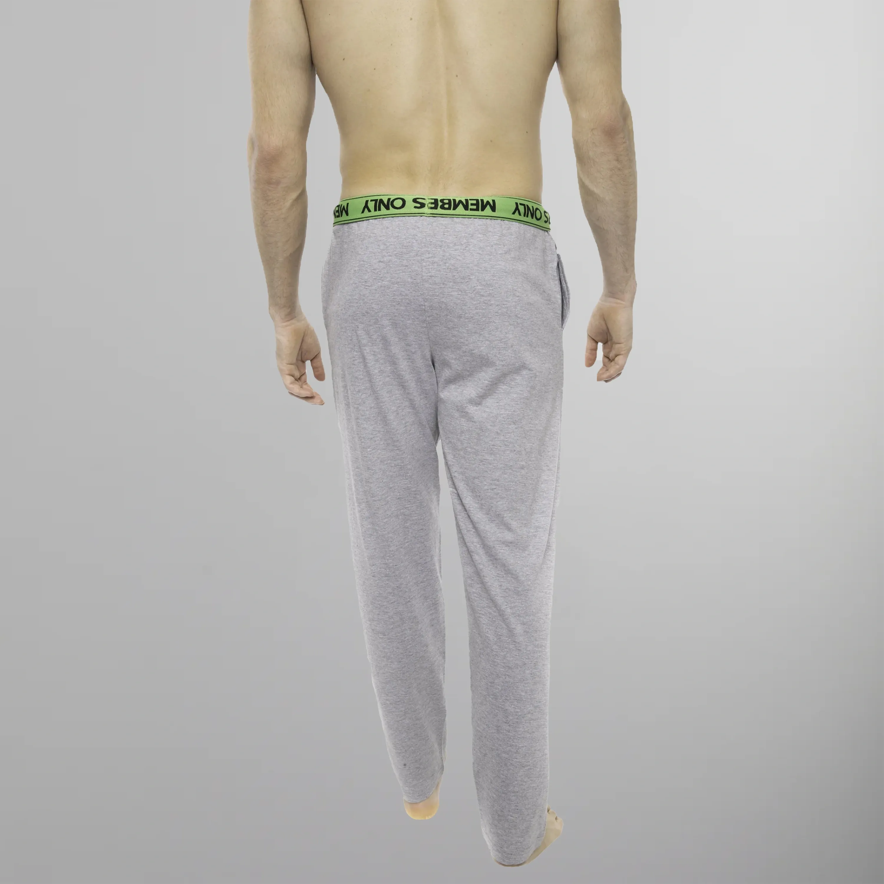 Men's Heather Contrast Elastic Sleep Pants - Grey Green - FINAL SALE