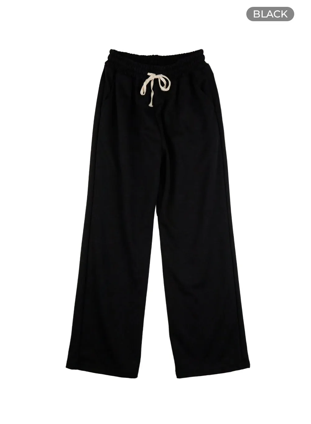 Men's Solid Sweatpants (Black) IU427