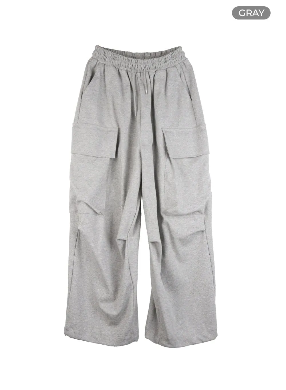 Men's Wide Fit Cargo Pocket Sweatpants IS419