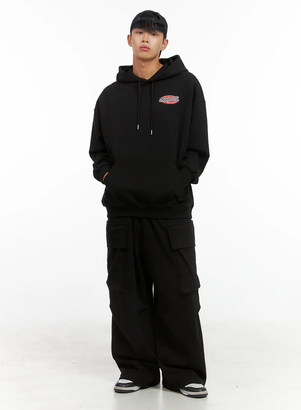 Men's Wide Fit Cargo Pocket Sweatpants IS419