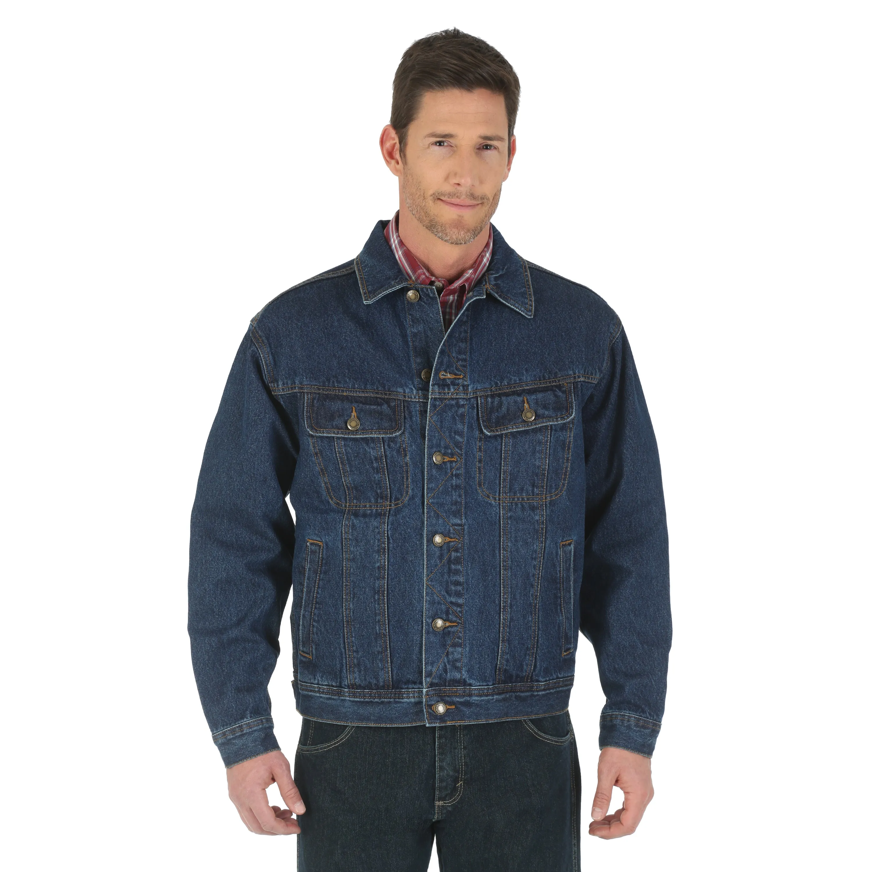 Men's Wrangler Rugged Wear Denim Jacket Antique Indigo