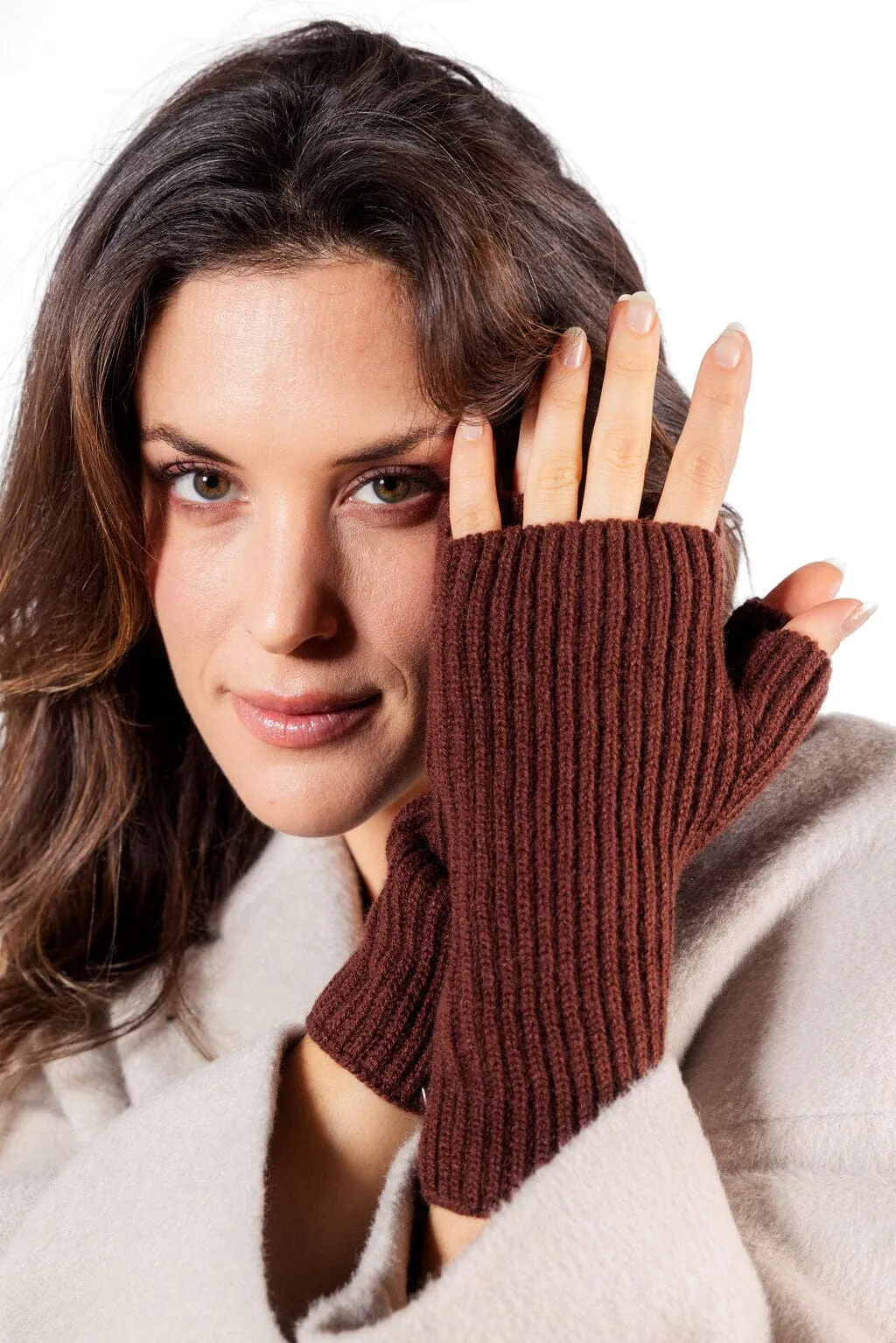 MERZ B. SCHWANEN - Guanti senza dita Wrist Warmers - 12 Nut